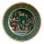 Vintage Egyptian Revival Dark Green Decorative Plate For Sale