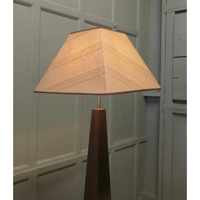 1980s French Postmodern Faux Leather Floor Lamp, 1980 For Sale - Image 5 of 7