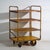 Rustic Industrial Yellow Metal Cart For Sale - Image 3 of 8