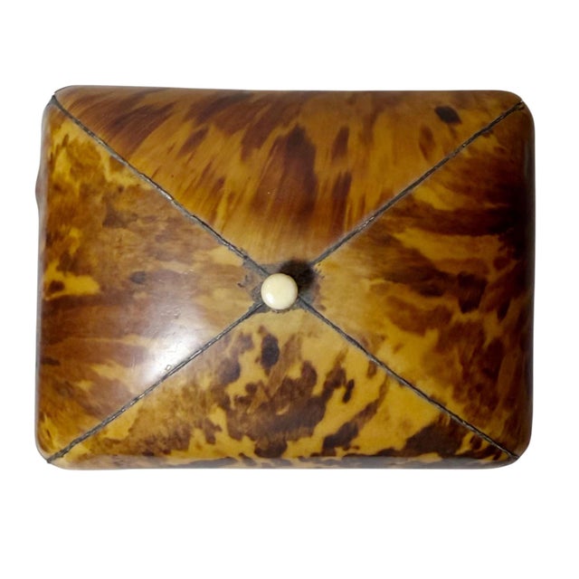 Mid 19th Century Mid 19th Century Regency Faux Tortoiseshell Box With Sterling Silver Details For Sale - Image 5 of 11