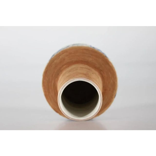 Ceramic Italian Fratelli Fanciullacci Vase with Embossed Decoration of Fantasy Animals, 1960s For Sale - Image 7 of 10