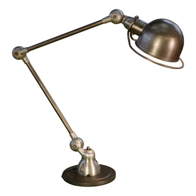 Lamp with 2 Adjustable Arms by Jean-Louis Domecq for Jieldé, 1950s For Sale
