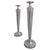 Metal Large Cast Aluminum Candlestick Holders, 1980s, Set of 2 For Sale - Image 7 of 7