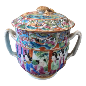 Antique Chinese Porcelain 18th Century Covered Jar