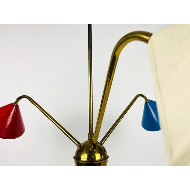 Italian Brass 3-Arm Chandelier from Arredoluce, Italy, 1950s For Sale - Image 14 of 18