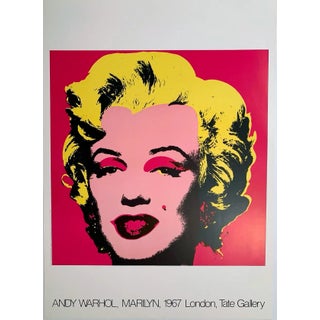 Andy Warhol Marilyn 1967 London, Tate Gallery, 1980s Exhibition Poster Reprint, Holiday Sale For Sale