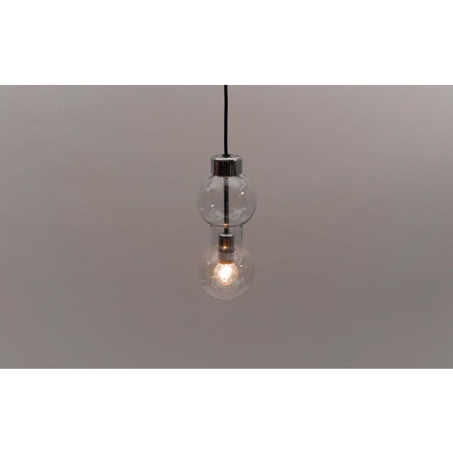 Vintage German Space Age Glass Pendant Lamp, 1960s For Sale - Image 6 of 8
