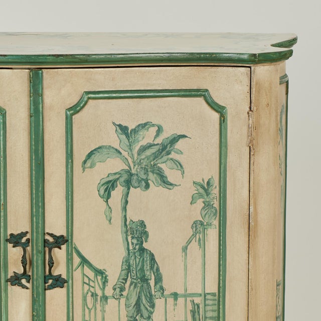 1950s Vintage Italian Chinoiserie Decorated Cabinet For Sale - Image 5 of 17