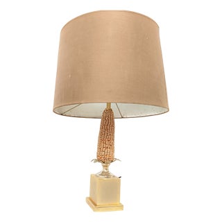 Vintage French Corn Table Lamp, 1975 For Sale