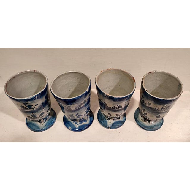 Savona Ceramic Chalices, 1700s, Set of 4 For Sale - Image 3 of 9