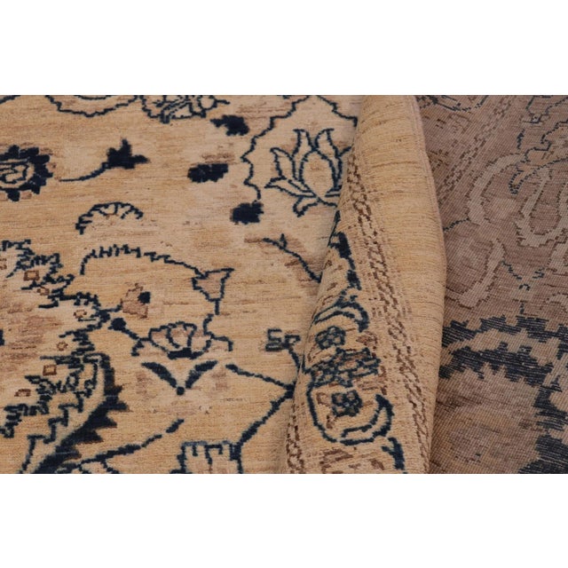 Textile Oriental Ziegler Brown Tan Hand-Knotted Wool Rug - 12'3'' X 17'10'' For Sale - Image 7 of 8