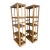 Vintage Pair of Tall Architectural Palm Beach Style Rattan Étagères For Sale