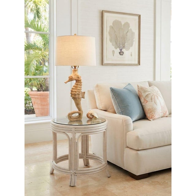 Plastic Vintage Coastal Seahorse Resin Table Lamp For Sale - Image 7 of 12