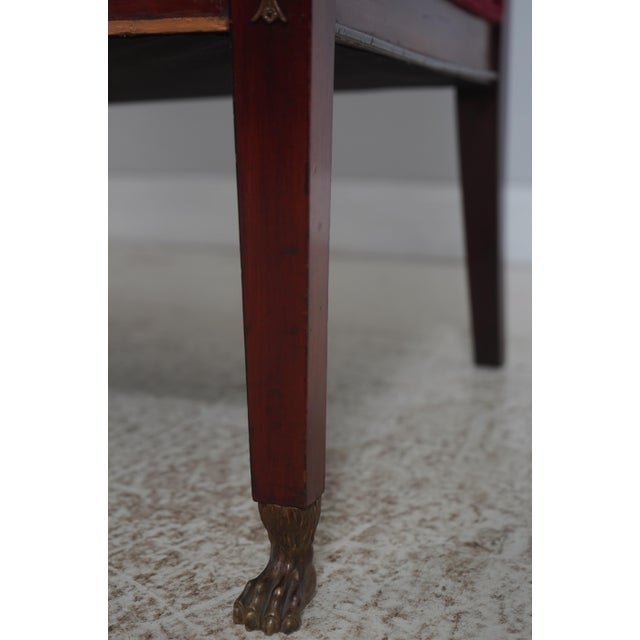 Antique 19th C. French Empire Bronze Mounted Settee Loveseat For Sale - Image 17 of 18