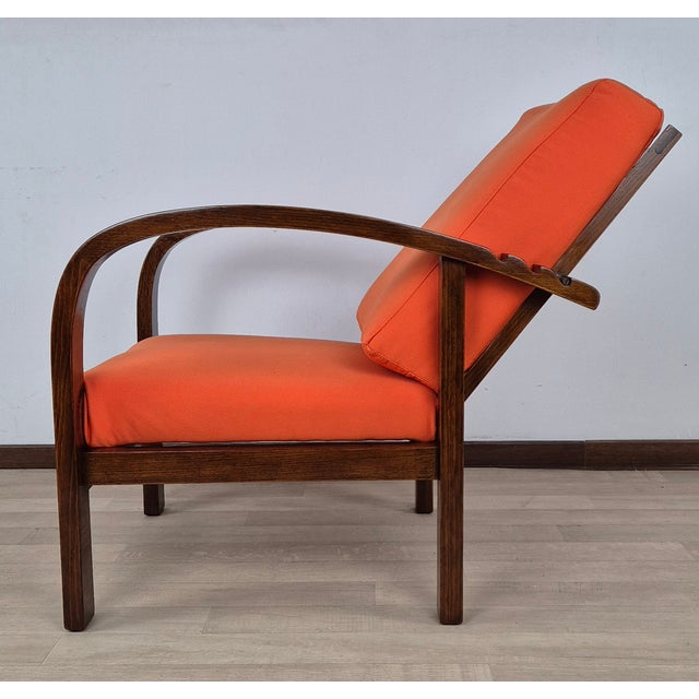 Wood Art Deco Reclining Armchair, Vienna, 1920s For Sale - Image 7 of 18