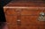 Brown Large English Leather Campaign Luggage Trunk For Sale - Image 8 of 13