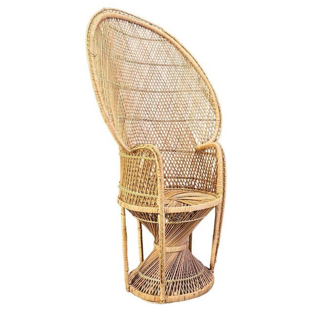 Vintage Wicker Peacock Chair, 1970s For Sale - Image 16 of 16
