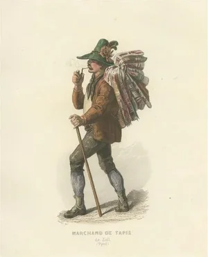 Tyrolean Rug Seller, 1853, Paper