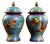 Pair of Vintage Chinese Cloisonné "Dragon & Phoenix" Ginger Jars - 2495g For Sale