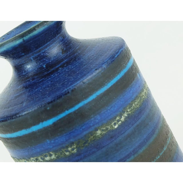 Mid-Century Modern Mid-Century Vase Bruno Gambone Italian Studio Pottery Stripe Decor For Sale - Image 3 of 9
