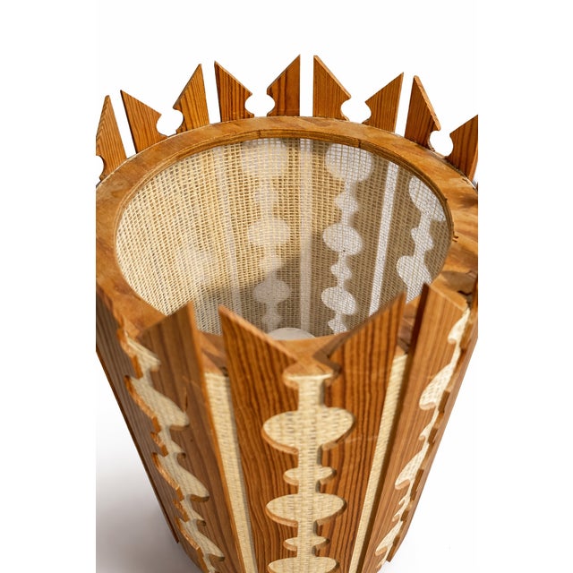 1970s Swedish Wabi-Sabi Folk Art Burl Root Table Lamp For Sale - Image 4 of 6