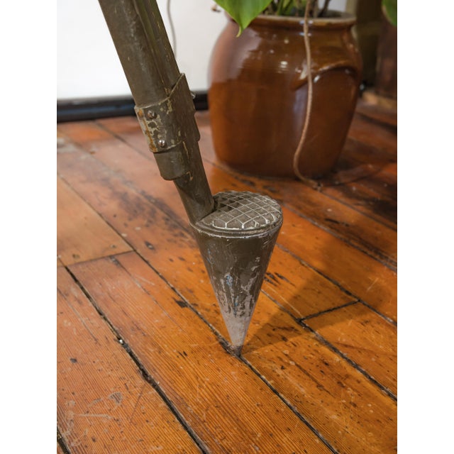 Barndoor Theater Spotlight Floor Lamp on Bundeswehr Tripod from A.E. Cremer, Paris, 1950s For Sale - Image 13 of 17