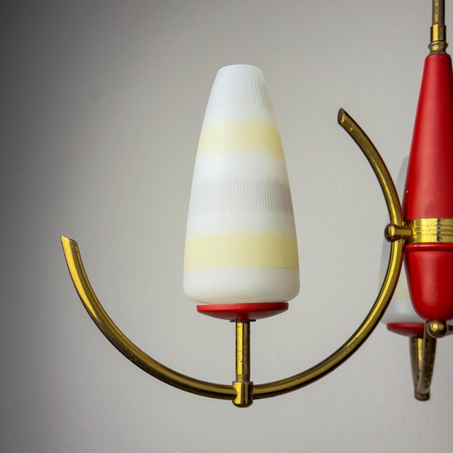 Mid-Century Chandelier from Stilnovo, Italy, 1940s-1950s For Sale - Image 9 of 18