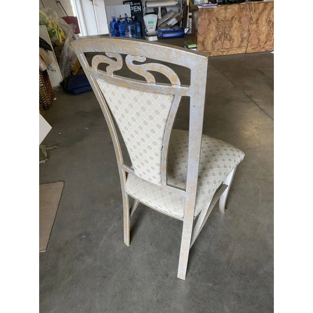 Metal High Style Formal Dining Steel Side Chair, Set of 4 For Sale - Image 7 of 9
