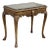 Italian Carved Giltwood Console Table + Marble Top, 19th Century For Sale