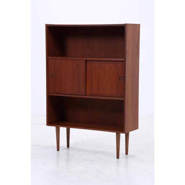 1960s Vintage Teak Shelving Unit with Sliding Doors, 1960s For Sale - Image 5 of 15