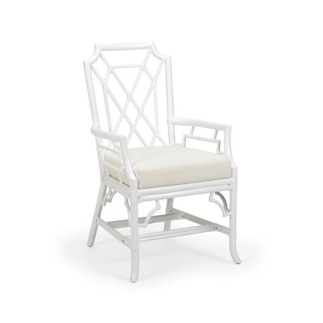 Wildwood Wildwood Wild Palm Armchair - White For Sale - Image 4 of 4