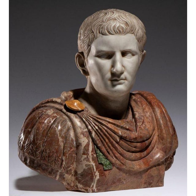 Stone Unknown. Bust of a Roman Emperor, Italy, 19th Century, Marble For Sale - Image 7 of 8