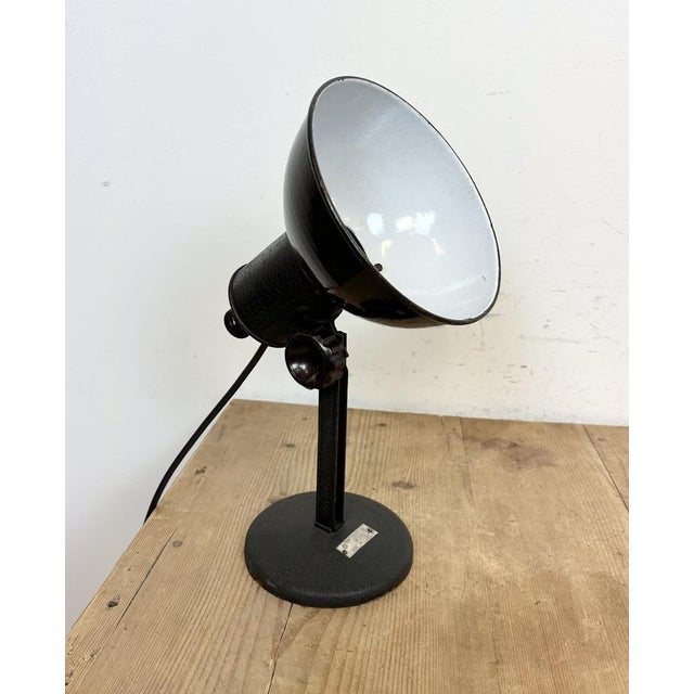 Vintage Black Enamel Table Lamp, 1950s For Sale - Image 17 of 18