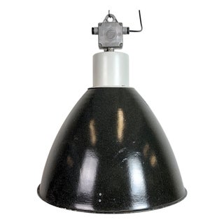 Large Industrial Enamel Factory Pendant Lamp from Elektrosvit, 1960s For Sale