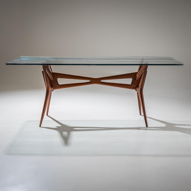 Brown Mid-20th Century Sculptural Dining Table, Italy For Sale - Image 8 of 12