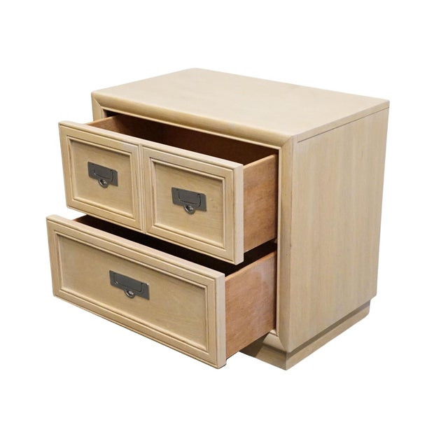 Stanley Furniture Bleached Maple Contemporary Coastal Style 26" Two Drawer Nightstand 920-23-80 For Sale In Kansas City - Image 6 of 13