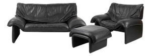 Vintage Sofa Set attributed to de Sede, 1980s, Set of 3