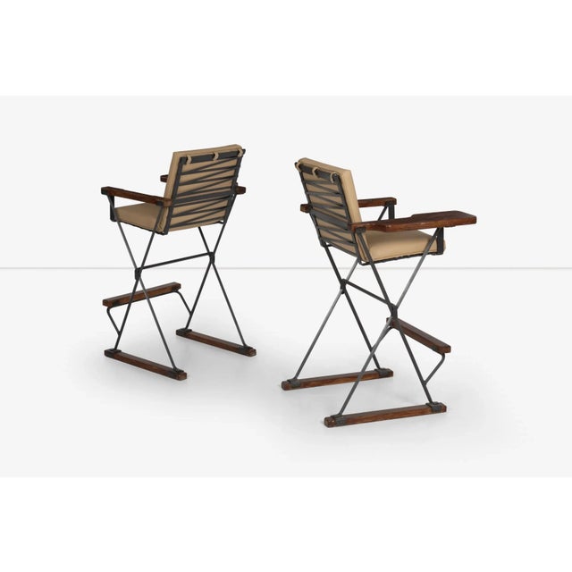 Metal Cleo Baldon High Stools - A Pair For Sale - Image 7 of 12