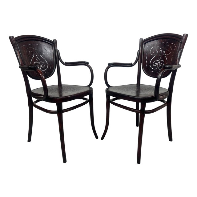 Set of Secession Armchairs from Thonet, 1890s For Sale