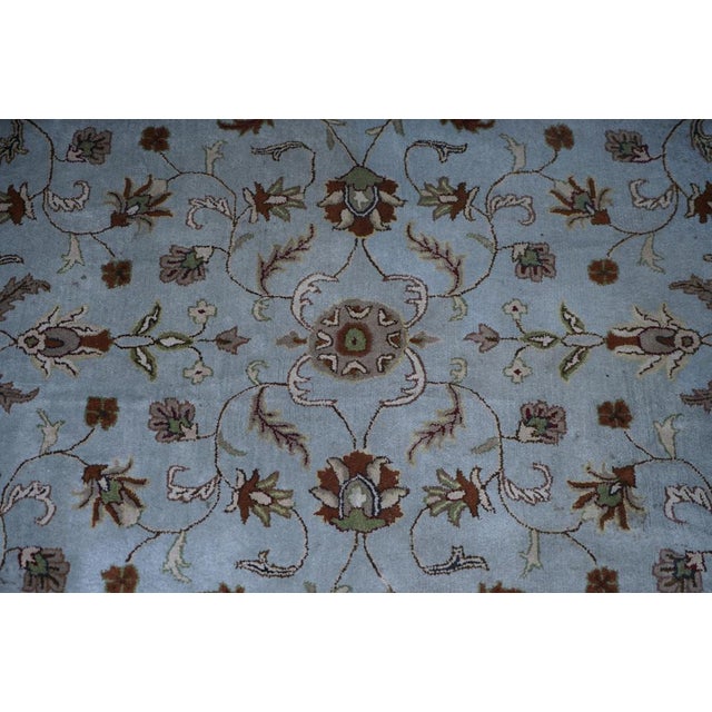 Vintage French Hand Woven Blue Rug, 1940s For Sale - Image 6 of 16