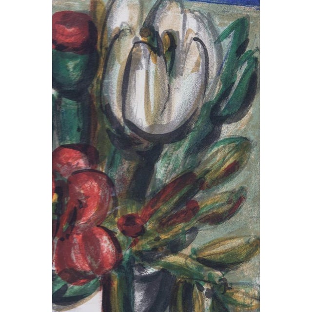 Franz Priking, Still Life with Bouquet of Flowers, Lithograph For Sale - Image 5 of 8