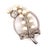 Metal 1990s Mikimoto Estate Pin Brooch Sterling Silver 7.47 Gr 5.50 mm For Sale - Image 7 of 9