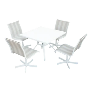 Vintage Patio Table & Chairs Dining Set - Set of 5