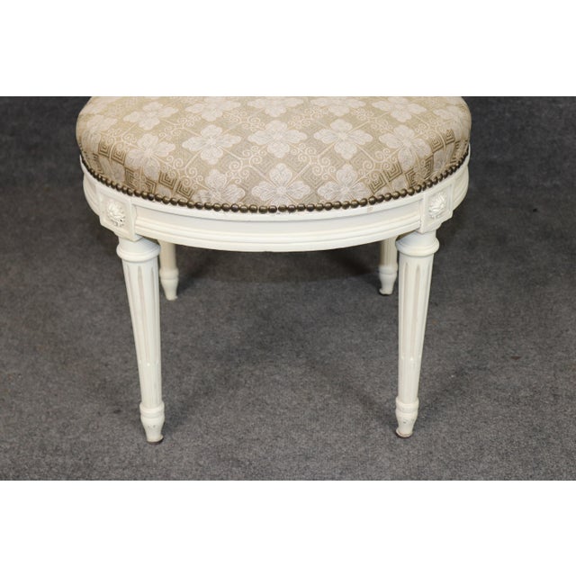 Set 12 1960's Louis XVI Style French Painted Dining Chairs Manner of Jansen For Sale - Image 9 of 15