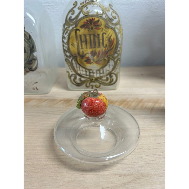 Antique Murano Glass Pharmacy / Apothecary Canisters, a Pair For Sale - Image 11 of 12