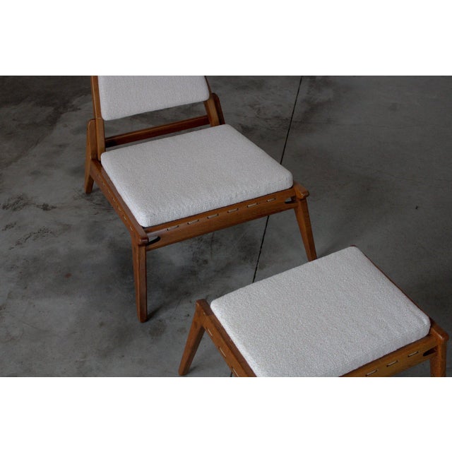 Hunting Chairs and Ottomans by Heinz Heger, Germany, 1960s, Set of 4 For Sale - Image 4 of 14