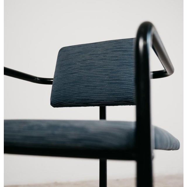 Black Vintage Postmodern Minimalist Armchair, 1980s For Sale - Image 8 of 13