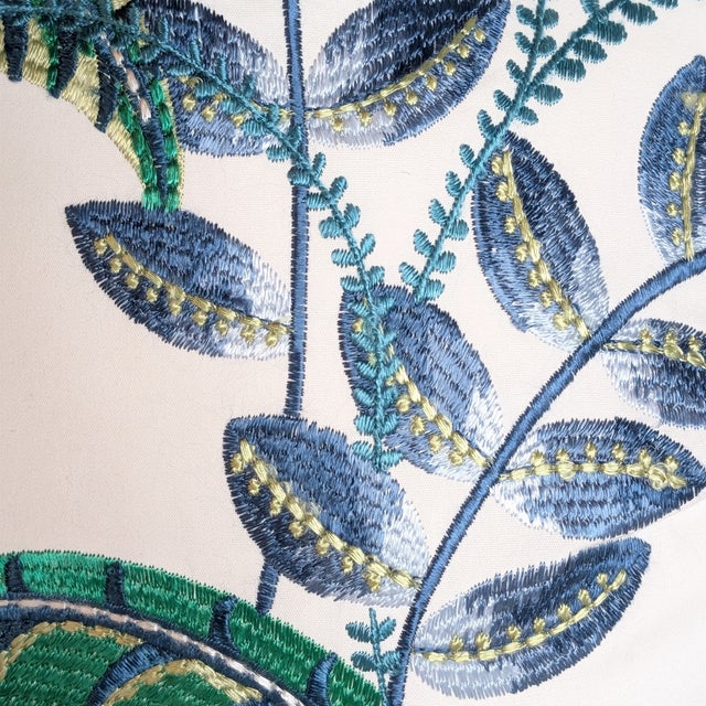 Stroheim Irene Oceanside Embroidered Pillows With Brush Fringe For Sale In Greensboro - Image 6 of 7