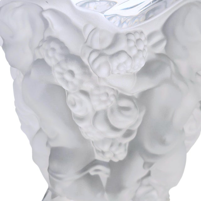 Bombay Company German Frosted Cherub Lead Crystal Vase 7.25" For Sale - Image 11 of 12