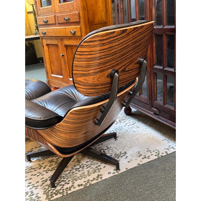 Mid-Century Modern Curver K Imus Reproduction Lounge Chair + Ottoman, Set For Sale - Image 3 of 12